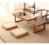 Oreiller japonais 40/50 / 60 cm carré carré rotin futon tapis de siège salon balcon baie fenêtre tatami dortorory chambre à coucher