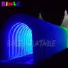 6x3.5x3mh (20x11,5x10ft) com soprador de túnel inflável de luz LED ao ar livre, canal esportivo para entrada de eventos de festas de casamento