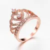 Mody srebrny pierścionek kreatywny rąk Crown cyrkon Pierścień dla kobiet