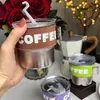 Mokken 400 ml Coffee Cup roestvrijstalen thermische mok draagbare lekvrije geïsoleerd met elastische mouw voor thuiskantoorauto