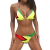 Women's Swimwear Caribbean Flag Rasta Bikini Swimsuit Bathing Suit