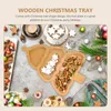 Plates Cutting Board Christmas Tree Tray Creative Dish Wooden Xmas Shaped Fruit