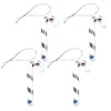 Decorative Figurines 4 Pcs Christmas Candy Cane Crutch Pendants Tree Hangings Decorations Adornments Plastic Walking Sticks Crutches