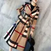 Kvinnor Plaid Coat Womens Mid Length Korean Version 2023 Spring and Autumn New Coat Womens Suit Windbreaker Womens Slim Fit Dignified and Atmospheric