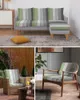 Stoelbedekkingen Vintage groene grijs geleidelijke houten korrel stoel kussenafdekking bankbeschermer stretch verwijderbare slipcovers