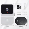 Sonnette de portes Z30 Borne de porte sans fil électronique WiFi Smart Door Door Visual Interphone WiFi Door Door Porceau Camerie de sécurité à domicile