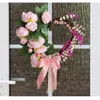 Decorative Flowers Valentine's Heart Wreath Artificial Front Thoughtful Gift For Loved Ones