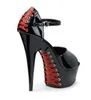 Dance Shoes Sexy Peep-toe Stiletto Heels With Cross Strap Soles 15cm High Heel Pole Performance Summer