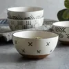 Bols givré japonais créatif en céramique bol petit déjeuner petit-petit-déjeuner pour les enfants en tant qu'assaisonnement nordique peint à la main vaisselle