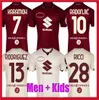 23 24 Torino FC Ricci Mens Soccer Jerseys Singo T. Sanabria Ilic Pellegri Zima Buongiorno Home Limited Edition Football Рубашки