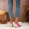 Kleiderschuhe lihuamao rosa Keile Sandalen spitzs Frauen Espadrilles Pumps Komfort Csauual