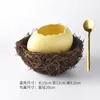 Bowls Creative Bird's Nest Ornament Dessert Bowl Egg Shell Ostrich Modeling Ceramic Cold Drink Barbecue Restaurant Tableware