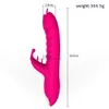 THROSTING G SPOT Rabbit Vibrator Tongue Slicking Roterande vibrerande kvinnor Par Vuxna sexleksaker Kvinnliga klitoris vibratorstimulator Dildos vibratorer för kvinnlig