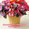 Decorative Flowers 3 Pieces Artificial Flower With Green Leaf Fake Pansy Plant DIY Bouquet Indoor Outdoor For Home Ornaments Roe Red