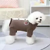 Köpek giyim moda kıyafetleri kış küçük orta boy chihuahua teddy pug kalın sıcak dört ayaklı tulum köpek ceket giysileri