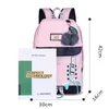 Schultaschen fashion schwarz rosa wasserdichte Nylon -Rucksack für Mädchen koreanischer Stil süße Bowknot -Kinder