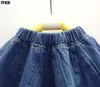 Девушка юбка для девочек джинсовая юбка для детей детской джинсовая юбка осень милая детская детская детская юбка для заклинаний детей 240329