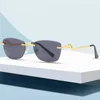 2024 Off Luxury Designer de luxe Nouveaux lunettes de soleil pour hommes et femmes au large de la mode sans cadre Street Shooting Personnalité Mirror Jambes de lunettes optiques Cadre