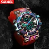 27 Smael Cool Moda Sports Multi Funcional Alloy Men's Electronic Watch Tiktok 64