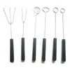 Forks 6pcs/set Fondant Chocolate Fork Irregular Cake Decoration Truffles Accessories Dipping Stainless Steel Tool Pen DIY Bakeware