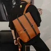 Sırt çantası yüksek kaliteli PU deri erkek 2024 orijinal iş dizüstü bilgisayar sırt çantası büyük kapasiteli öğrenciler genç için okul çantaları