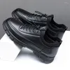 Sapatos casuais de couro genuíno homem negócio britânico coreano moderno sapato respirável mocassins confortáveis tênis tênis walk zapatos hombre