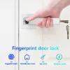 Lås smart dörrlås zinklegering handtag fingeravtryck låssel elektronisk halvledare smart säkerhetsskyddslås för smart hem