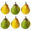 Party Decoration 6pcs Office Decorations Fake Pears Supermarket Peer Ornament Fruit Shop Model Fruit