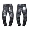 2024 Nieuwe paarse jeans desinger -broek voor heren paarse merk jeans gat Jean luxe dames mannen broek trends verontrust