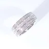 Fashionabla designsmycken 925 Silver VVS Moissanite Iced Out Ring Cuban Ring for Hip Hop Men