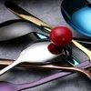 Coffee Scoops 2pc Ice Scoop Colour Spoon Rice/Salad Tableware Colorful Teaspoon Accessories Long Handle Spoons Milk