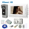 Doorbells 7 Inch Screen Monitor Wired Video Intercom for Home Door Phone Doorbell with Electric Lock House Access Control System