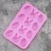 Cute Easter Bunny Silicone Egg Chocolate Cake Soap Mold Baking Ice Tray Mold Baking Round Jelly Pudding Ice Mold