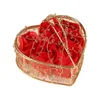 Fleurs décoratives savon rose ornement fleur pétales coeur coeur box de forme romantique cadeau de la Saint-Valentin pour maman amant femmes filles Noël