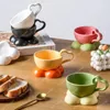 Mokken Contrast Color Cup en Saucer Combinatie Huishouden Koffie Design Sense Afternoon Tea Ceramic