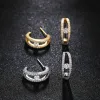 Küpe Poulisa Moissanit Saplama Küpe Göz S925 925 STERLING Gümüş Mikro Pave Mossan Kulak Çıtçıtları Kadınlar için Küpe Pentiente Classic