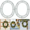 Decorative Flowers 2 Pcs Front Door Decor Bird Eggs Garland Hoop Christmas Wreath Support Flower Arrangement Accessories Iron Festival