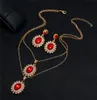 Bohemia Ensembles de bijoux vintage pour les femmes Collier de boucles d'oreilles de fête de mariage en cristaux