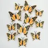 Décoration de fête Hollow Butterfly Sticker Bouclage Living Dorations or Dorations amovibles Salle de mariage