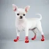 Dog Apparel 4pcs/Set Cute Warm Cat Shoes Anti-Slip Knit Socks Pink Pet Puppy Kitten For Small Medium Dogs Cats Chihuahua Perros