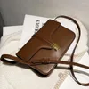 Shoulder Bags Vintage Brown Female Bag For Fall/winter 2024 Messenger Fashion England Style Classic Square