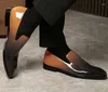 Scarpe casual gradiente gentiluomo da uomo designer di lusso di designer di lusso decorazione in pelle per la decorazione slip-on zapatillas hombre