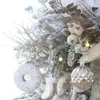 Fleurs décoratives 24pcs Artificiels paillettes de baie Ornements de tige de tige de perles Branches brindales scintillantes pour la fête de mariage de Noël