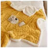 Mantas de otoño manta de invierno doble capa espesada plush cálida suave suave cómoda jacquard franela lana colcha de cama para cama