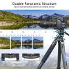 Monopods Artcise New Hollow Video Hydraulic Head 51°+90° Double Panoramic Structure CNC Lightweight Compact Fluid Video Head for Tripod