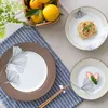 Pratos ginkgo folhas outono inverno decorativo cerâmica vaisselle casa el massa bife de mesa de mesa