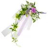 Dekorativ blommor Stol Back Flower Scene Layout Ornament Decoration Wedding Aisle Decorations For Plastic Signs