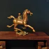 Figurine decorative a cavallo giallo statue statue statue ornament decorazioni per la casa accessori soggiorno scrivania da ufficio in miniatura