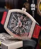 Icedout Quarz Moveme Men Watches Dimond Tourbillon nurka Mężczyźni Women Franck Watch Fashion Sport Guma Mistrz Mens SS Ladys WristWatches7496960