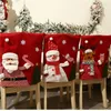 Cubiertas de silla portada de navidad decoración de la espalda para el año casero comedor slip aletas
